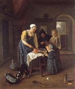 Jan Steen A Peasant Family at Mel-time oil painting artist